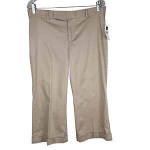 Gap Capris Khaki 10 Modern Fit Cropped Cuffed Stretch New